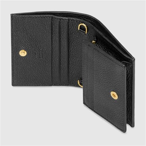 Gucci Zumi grainy leather card case wallet